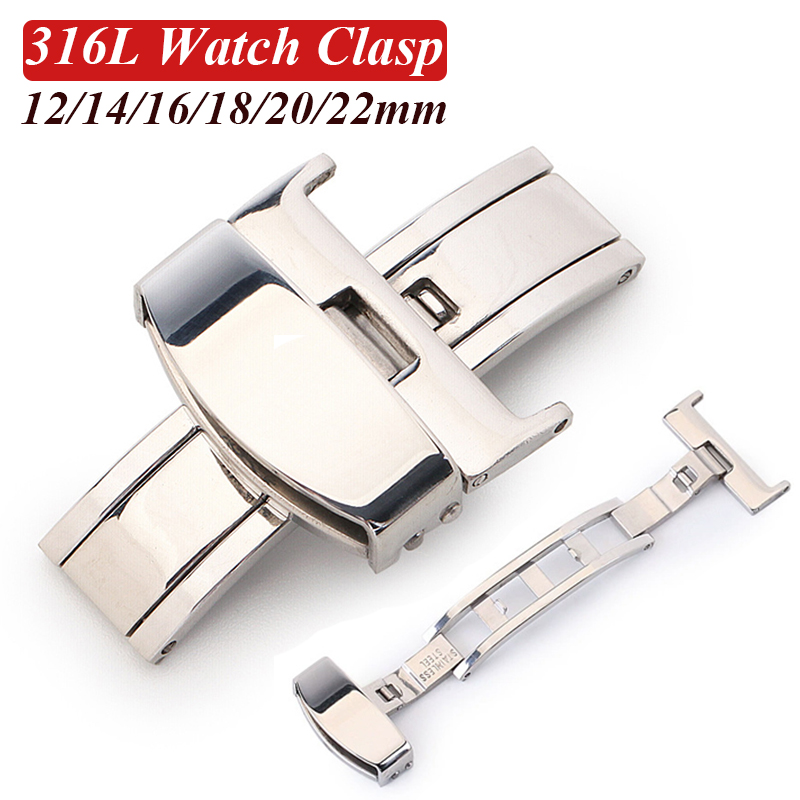 Butterfly Clasp Deployant - Нержавеющая сталь 316L, пряжка-бабочка, ремешок для