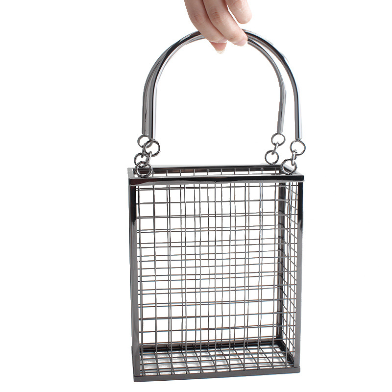 Mesh Strap Metal - Весенне-летняя металлическая полая сумка на плечо,