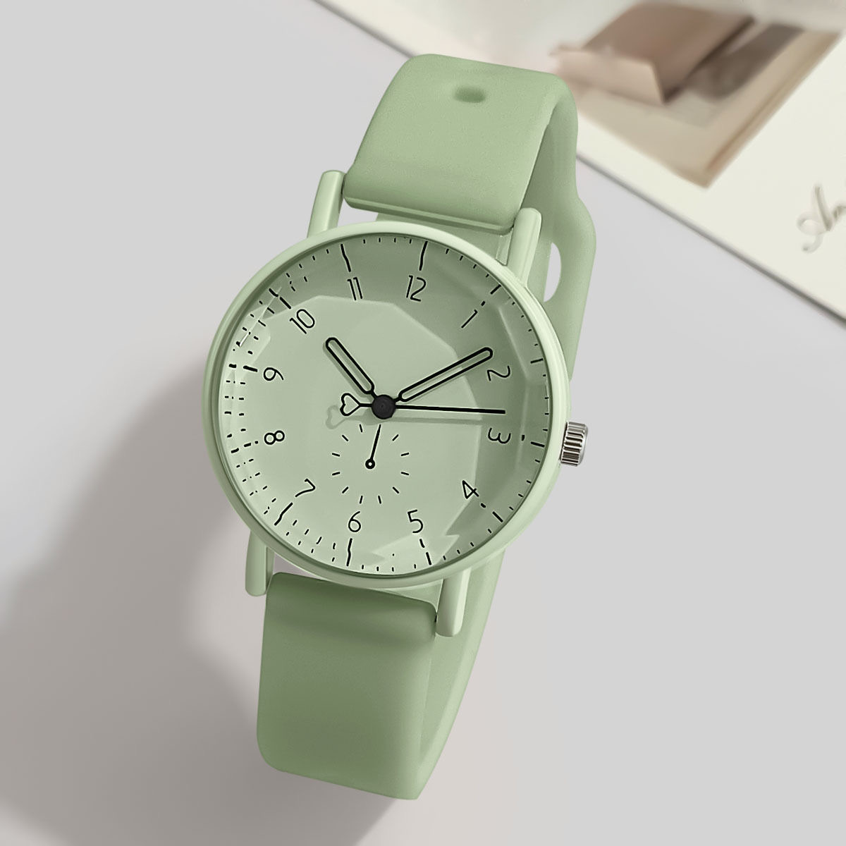 Silicone Band Women - Модные женские кварцевые часы с арабским