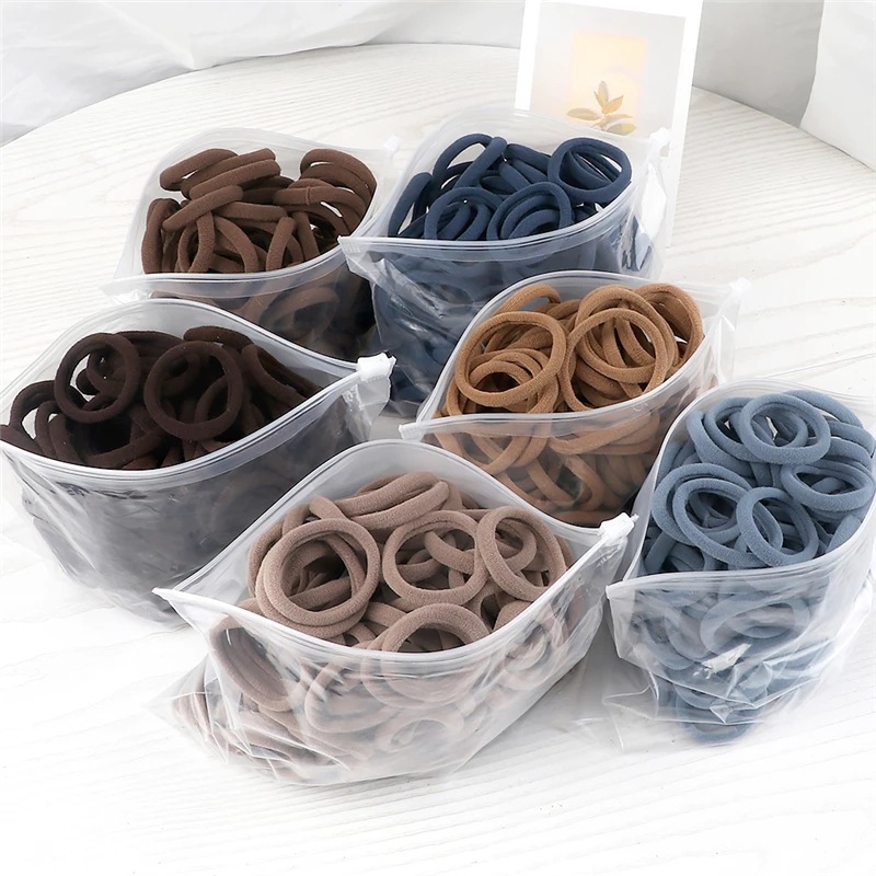 Silicone Band Women - 50 шт./компл., базовые ленты для волос