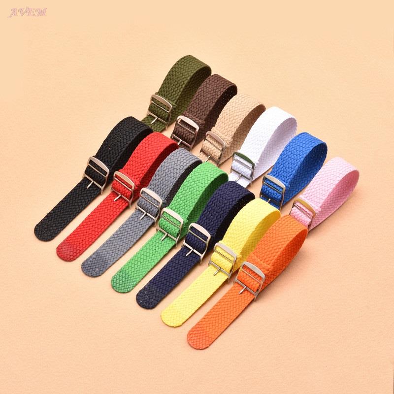 Perlon Strap Woven - Холщовый спортивный ремешок для часов, цветной