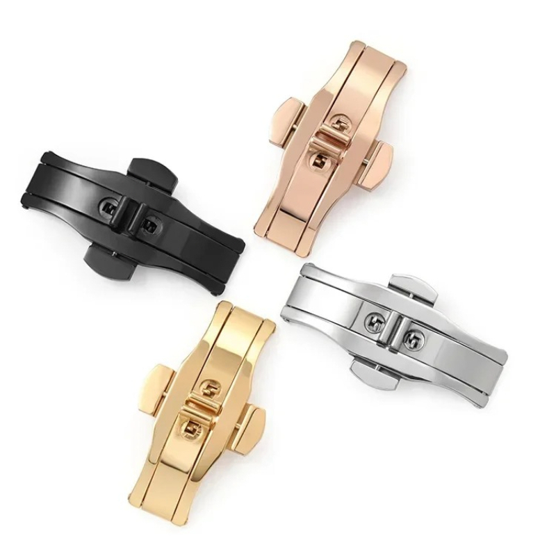 Butterfly Clasp Deployant - Полированная застежка-бабочка из нержавеющей стали для