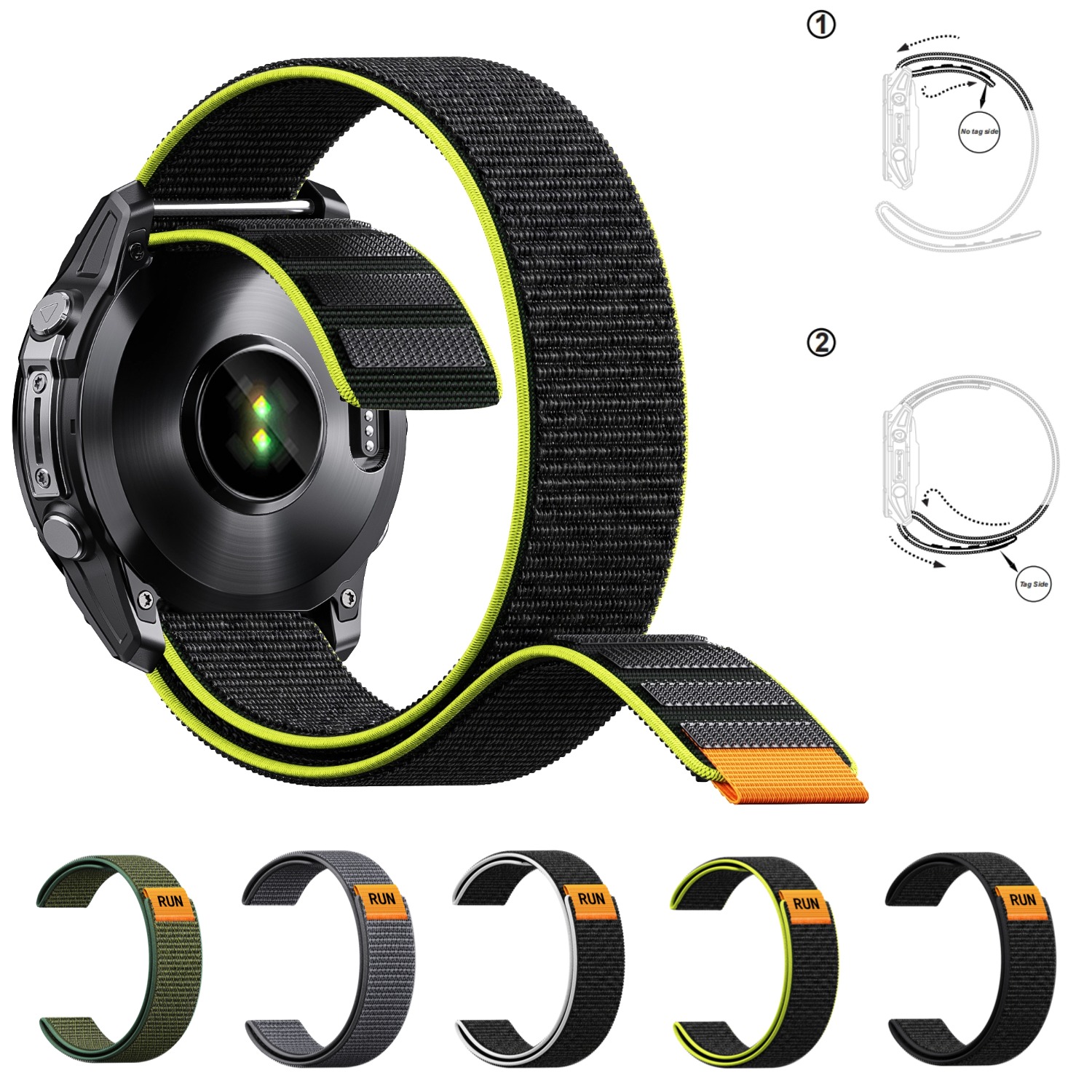Sport Loop Velcro - Ультралегкий металлический ремешок для часов с