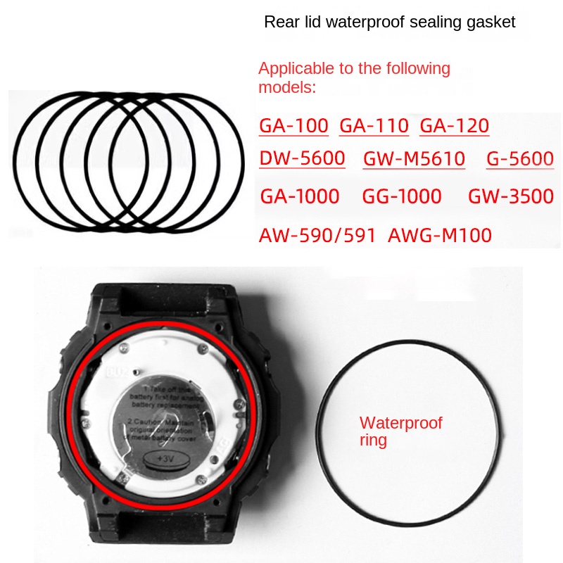 Casio Watch G-Shock Dw-5600 - Водонепроницаемое кольцо задней крышки для часов
