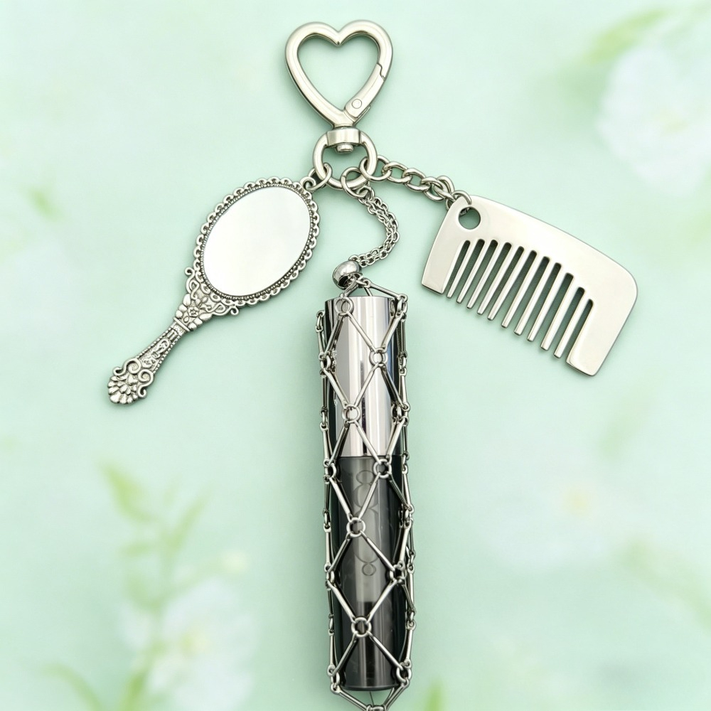 Mesh Strap Metal - Винтажный металлический сетчатый брелок-кошелек для помады