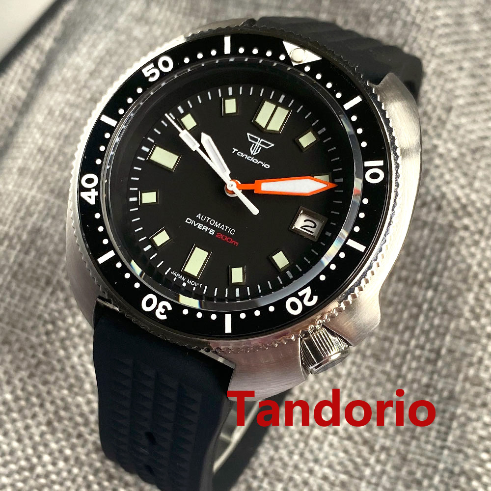 Rubber Strap Diver - Мужские часы Tandorio 44 мм с