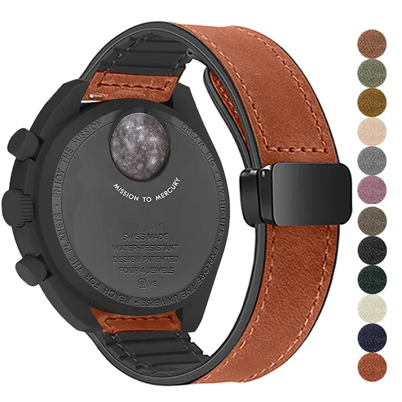 Omega Watch Constellation - 20 мм силиконовый кожаный ремешок для