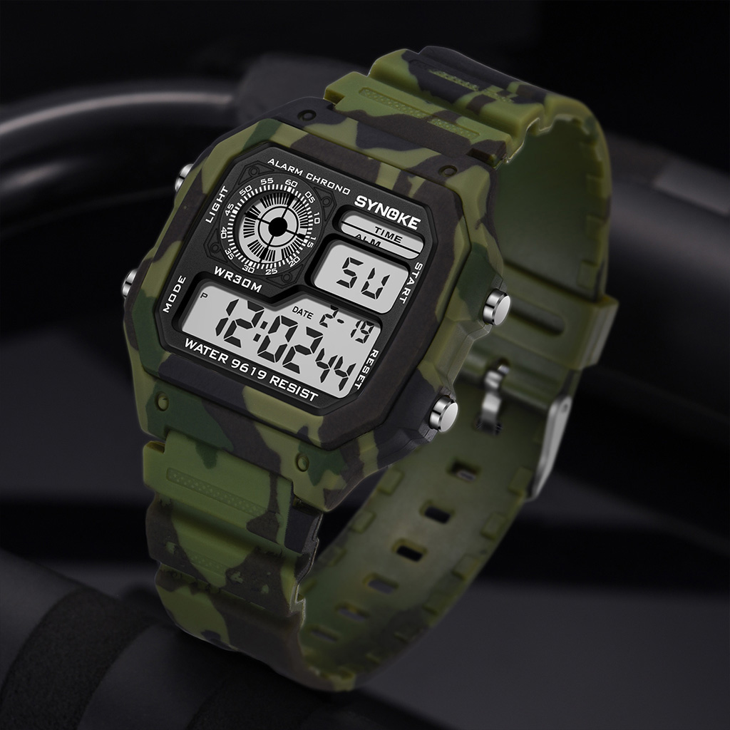 Synoke уличные военные цифровы – обзор и цена Canvas Strap Watch