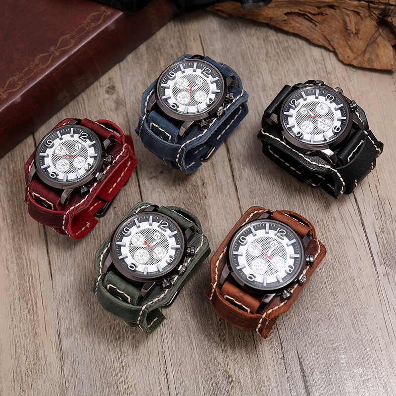 Новые мужские часы в стиле рет – обзор и цена Leather Watch Band Men