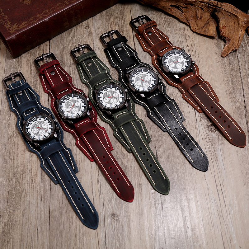 Новые мужские часы в стиле рет – обзор и цена Leather Watch Band Men