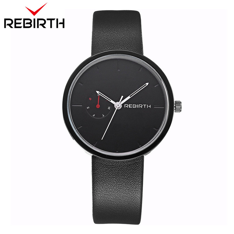 Часы Reborn кварцевые для мужч – обзор и цена Leather Watch Band Men