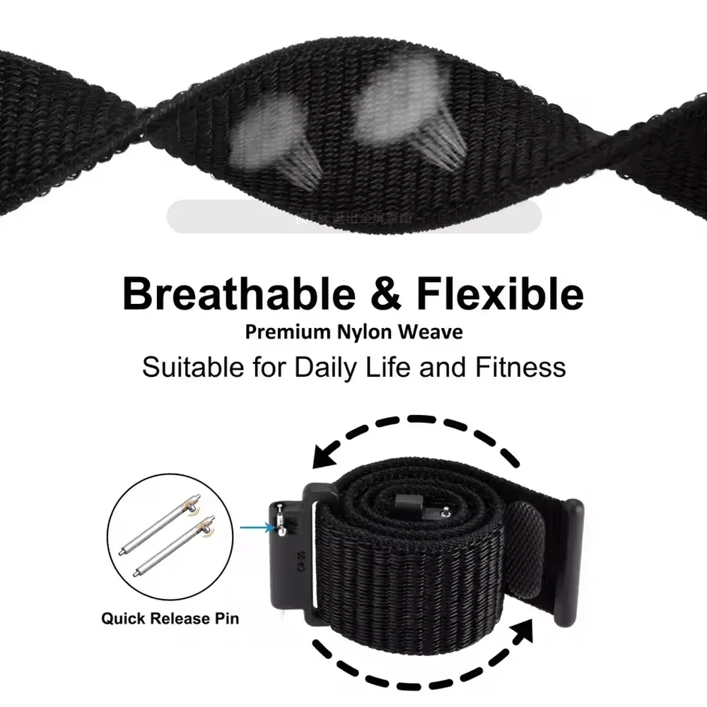 Плетеный ремешок 20/22 мм для  – обзор и цена Sport Loop Velcro