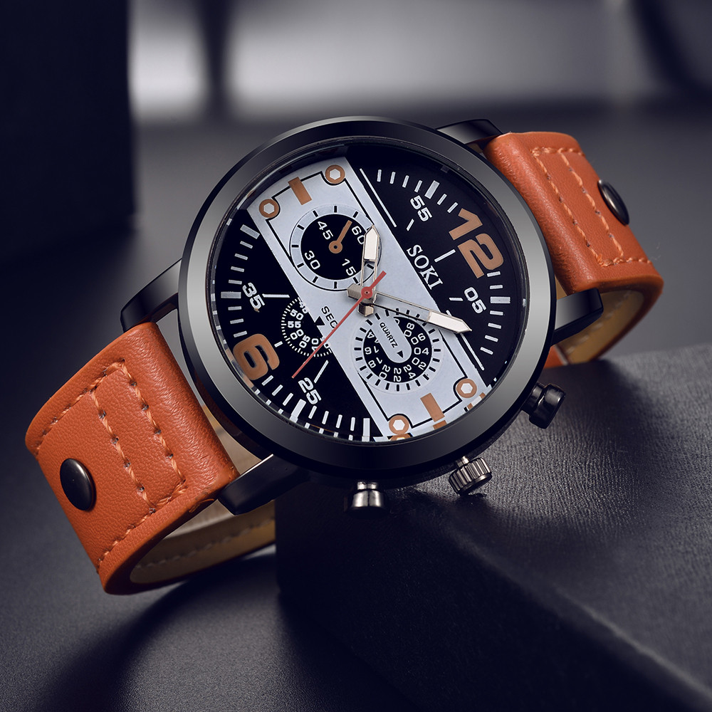 Элегантные мужские часы с кори – обзор и цена Leather Watch Band Men
