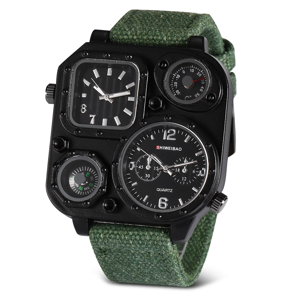Кварцевые мужские часы, лучший – обзор и цена Canvas Strap Watch