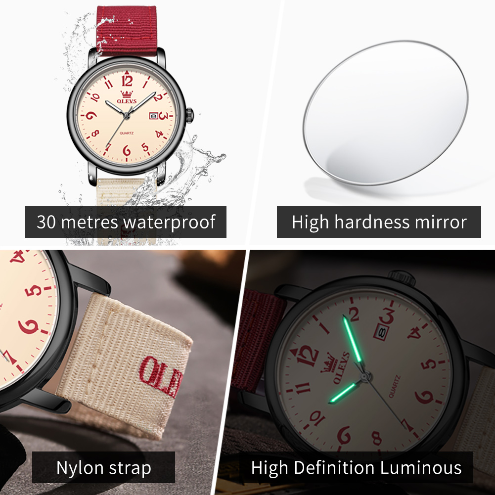 Новые модные кварцевые часы OL – обзор и цена Canvas Strap Watch