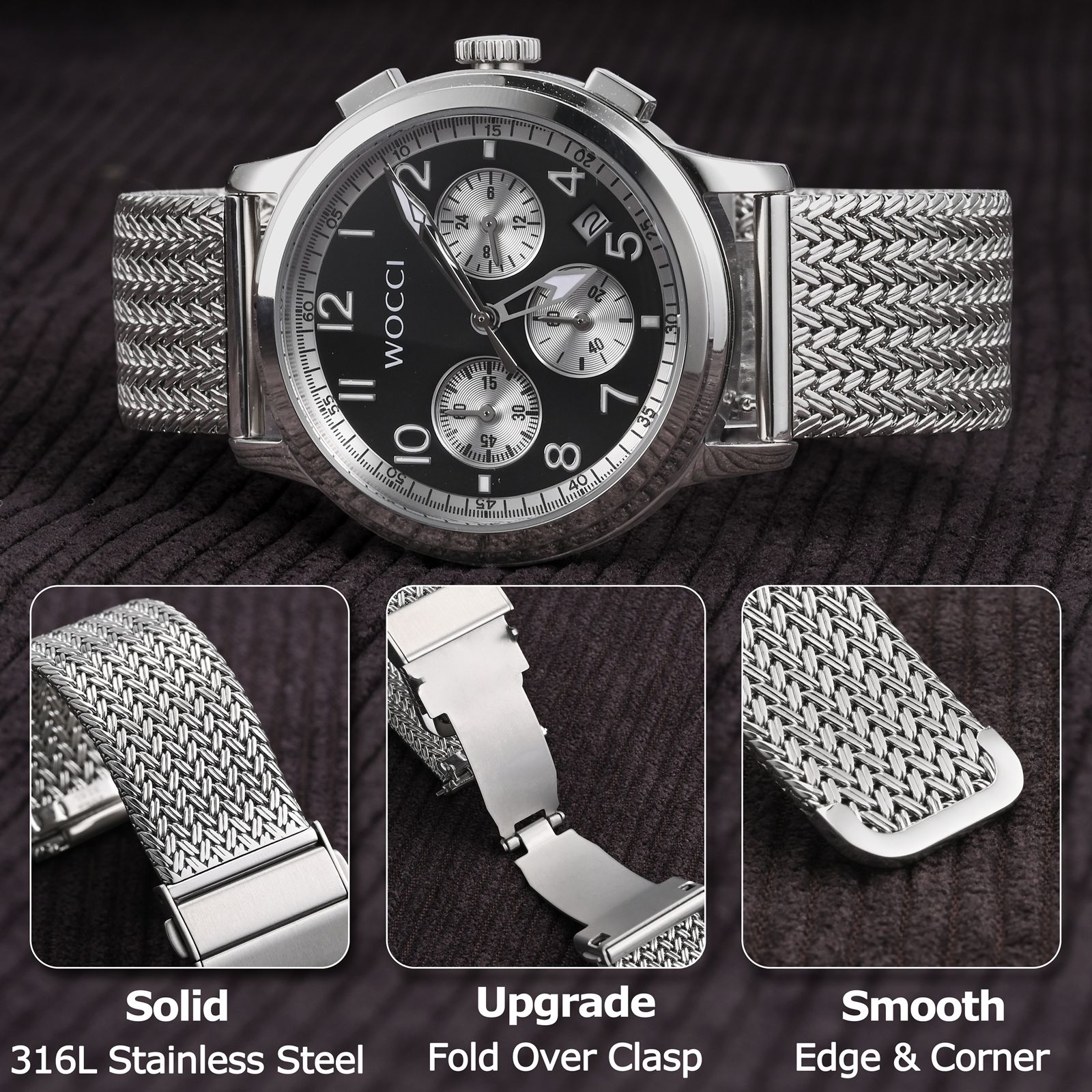 Металлический ремешок для часо – обзор и цена Mesh Strap Metal