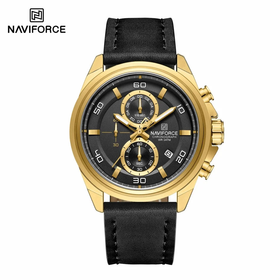 NAVIFORCE наручные часы со стр – обзор и цена Leather Watch Band Men