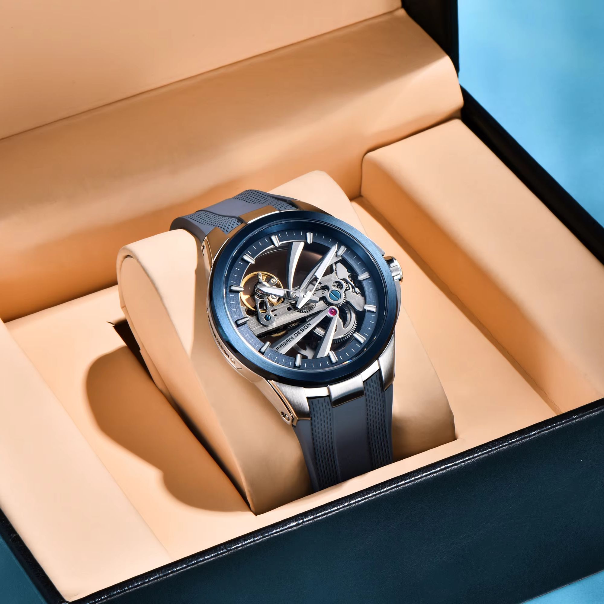 Мужские модные механические ча – обзор и цена Rubber Strap Diver